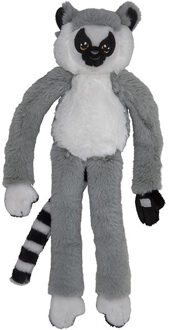 Pluche dieren knuffels hangende Ringstaart Maki aap van 48 cm