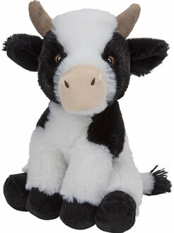 Pluche dieren knuffels Koe van 23 cm - Knuffel boederijdieren Multikleur
