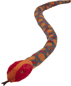 Pluche dieren knuffels regenboog Boa slang van 150 cm - Knuffeldier Multikleur