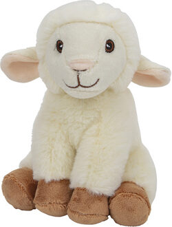 Pluche dieren knuffels Schaap/lammetje van 17 cm - Knuffel boederijdieren Wit