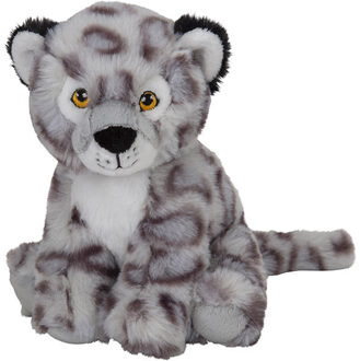 Pluche dieren knuffels Sneeuwluipaard van 16 cm - Knuffeldier Multikleur