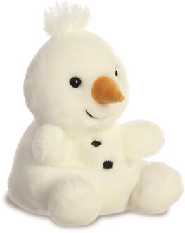 Pluche dieren knuffels sneeuwpop van 13 cm - Knuffeldier Multikleur