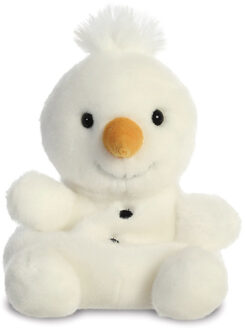 Pluche dieren knuffels sneeuwpop van 13 cm - Knuffeldier Multikleur