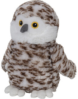 Pluche dieren knuffels Sneeuwuil van 22 cm - Vogel knuffels Multikleur