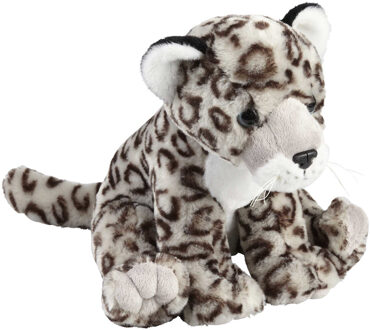 Pluche dieren Sneeuw Luipaard knuffel - spotted - 30 cm