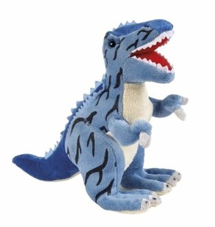 Pluche dinosaurus knuffel - T-Rex - 30 cm - dino knuffels Blauw