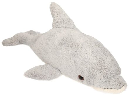 Pluche dolfijn knuffel dier 78 cm - Knuffel zeedieren Grijs