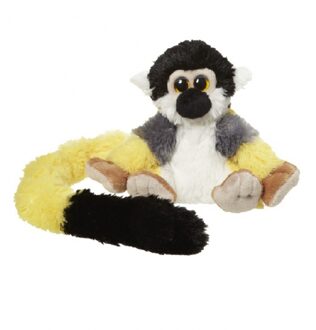 pluche eekhoorn aap - dierenknuffel - 16 cm - bosdieren pluche Multi