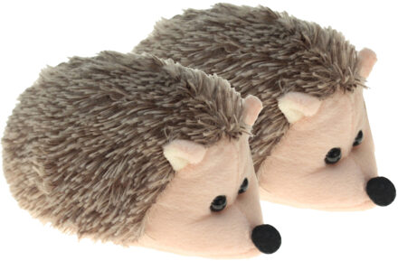 Pluche egel - 2x - knuffel - bruin/beige - 20 cm - dieren knuffels