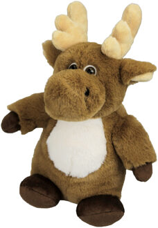 pluche eland rendier knuffeldier - bruin - staand - 24 cm