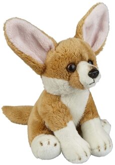 Pluche fennec/woestijnvos - 15 cm - knuffel vos - woestijndieren knuffeldieren