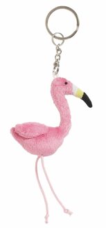 Pluche Flamingo knuffel sleutelhanger 6 cm