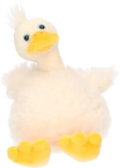 Pluche gans Wag Wag knuffel 18 cm - Vogel knuffels Wit