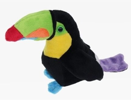 pluche gekleurde toekan knuffel - 15 cm - Vogel knuffels - Speelgoed voor kinderen Multi