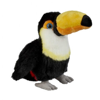 Pluche gekleurde toekan knuffel - 18 cm - Vogel knuffels - Speelgoed voor kinderen - Vogel knuffels Multikleur