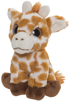 Pluche Giraffe knuffeldier van 13 cm - Knuffeldier Multikleur