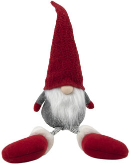 Pluche gnome/dwerg decoratie pop/knuffel met lange benen 57 cm - Kerstman pop