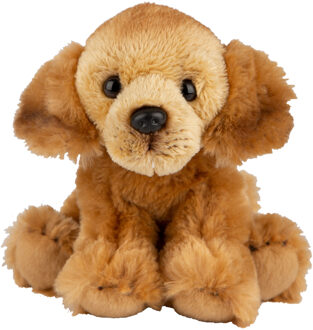 Pluche Golden Retriever Knuffel - hond - 13 cm - knuffelbeesten - honden / dieren knuffels