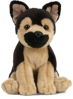 Pluche grijs/witte Husky hond knuffel 25 cm -Honden huisdieren knuffels - Speelgoed voor kinderen Bruin