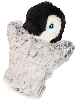 Pluche handpop knuffel pinguin - 22 cm - poppenkast speelgoed