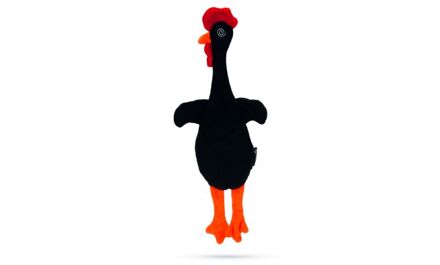 Pluche hangende kip zwart 35cm