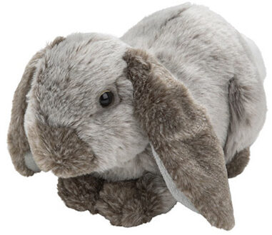 Pluche hangoor konijn grijs knuffel van 28 cm