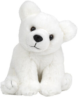 pluche IJsbeer puppy knuffel - 12 cm - Dieren speelgoed knuffels cadeau - Pooldieren Multi
