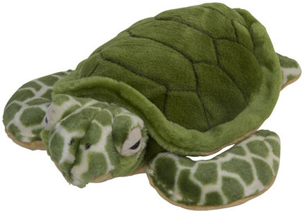 Pluche Karetschildpad/zeeschildpad knuffel van 35 cm - Knuffel zeedieren Multikleur