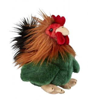 Pluche kip/haan - knuffel haan - 18 cm - Kippen/hanen boerderijdieren knuffels Multi
