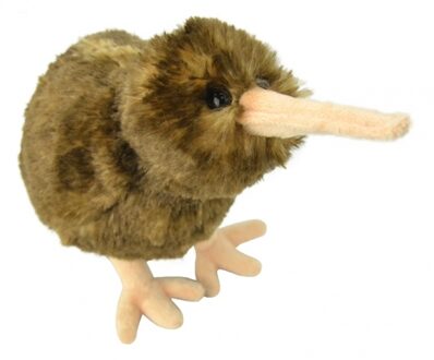 Pluche kiwi vogel - knuffeldier - 26 cm - vogel knuffel Multi