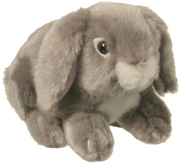 Pluche kleine Grijs konijn knuffel van 13 cm