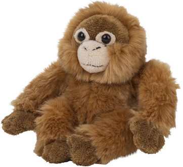 Pluche kleine Orang Utan aap knuffel van 15 cm - Knuffeldier Multikleur