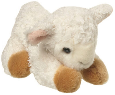 Pluche kleine schaap/Lammetje knuffel van 14 cm - Knuffel boederijdieren Wit