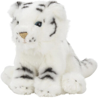 Pluche kleine witte tijger knuffel van 15 cm - Knuffeldier Multikleur