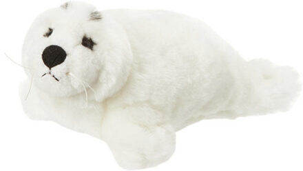 Pluche kleine witte zeehond pup knuffel van 16 cm - Knuffel zeedieren