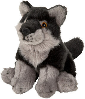 Pluche kleine wolf knuffel van 16 cm - Knuffeldier Multikleur