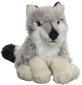 Pluche kleine wolf knuffel van 16 cm - Knuffeldier Multikleur