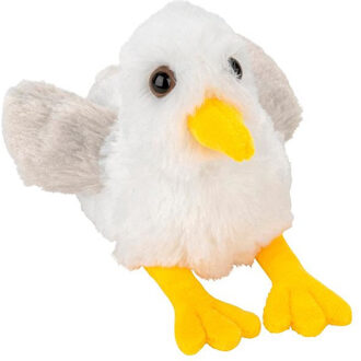 Pluche kleine zeemeeuw knuffel - van 13 cm - meeuwen - zeevogels