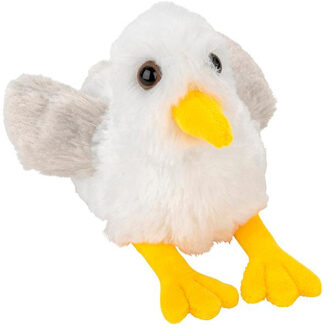 Pluche kleine zeemeeuw knuffel van 13 cm - Vogel knuffels Multikleur