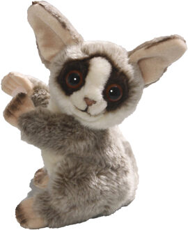 Pluche knuffel aap Galago nachtdiertje 18 cm - Knuffel bosdieren Multikleur