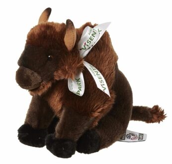 Pluche knuffel bizon 18 cm - Knuffeldier Bruin