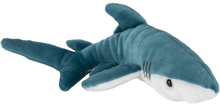 pluche knuffel blauwe Haai - 36 cm - stof - zeedieren knuffelbeesten