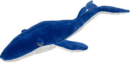 Pluche knuffel blauwe vinvis walvis van 60 cm - Knuffel zeedieren Multikleur