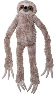 Pluche knuffel bruine luiaard - knuffeldier - 100 cm - bosdieren speelgoed