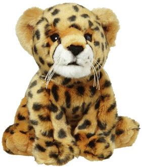 pluche knuffel - cheetah/jachtluipaard - 22 cm - dieren knuffels - Knuffeldier Multikleur