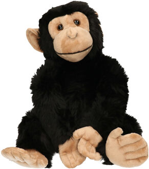 Pluche knuffel Chimpansee aap - zwart - 50 cm - Apen