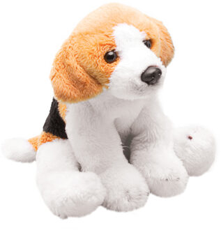 Pluche knuffel dier Beagle hond - 13 cm - Speelgoed knuffelbeesten - Honden soorten