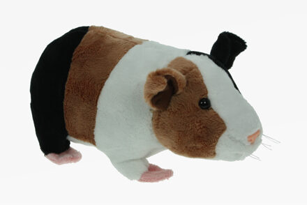 Pluche knuffel dier - Cavia - bruin/wit - van 20 cm - Speelgoed huisdieren - knuffels