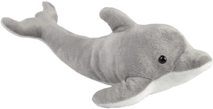 Pluche knuffel dier - Dolfijn - grijs - van 45 cm - Dolfijnen