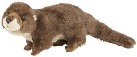 pluche knuffel dier - Europese Otter - bruin - 32 cm - Speelgoed knuffelbeesten Multi